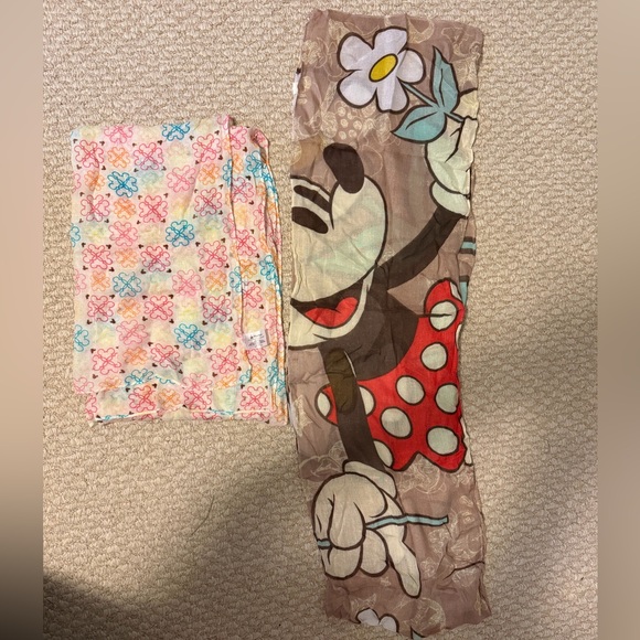 Disney Accessories - Disney Minnie Mouse Scarf and Colorful Mickey Patterned Scarf